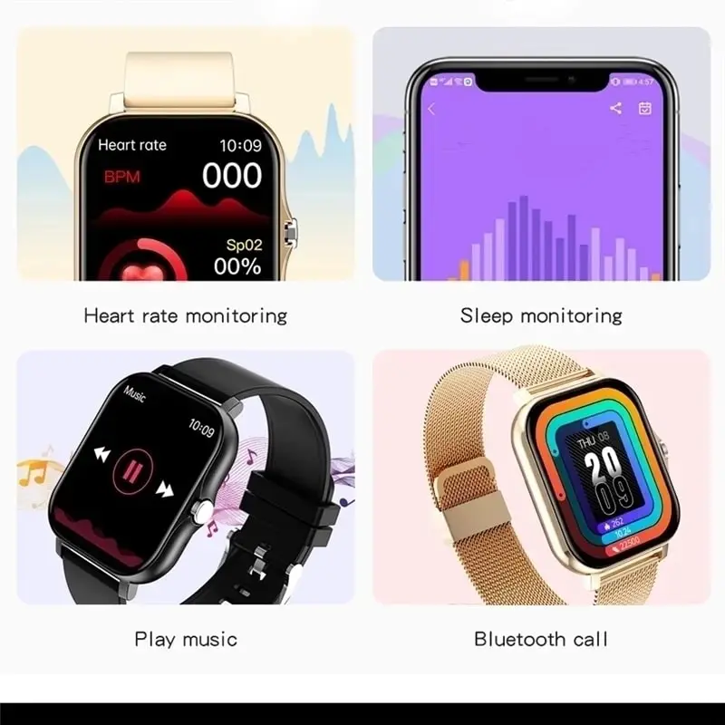 Buy LIGE 2024 Smart Watch For Men Women Gift Full Touch Screen Sports Fitness Watches Bluetooth Calls Digital Smartwatch Wristwatch at Best Price