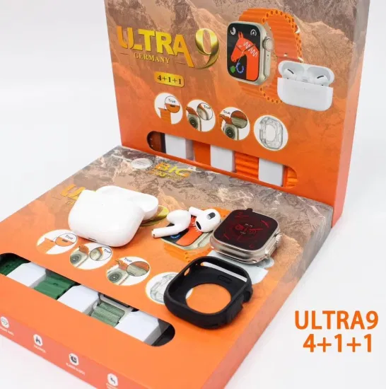 Buy Ultra 9 Smart Watch With Earpods And 6 Straps At Best Price In Pakistan -Qureshi Products